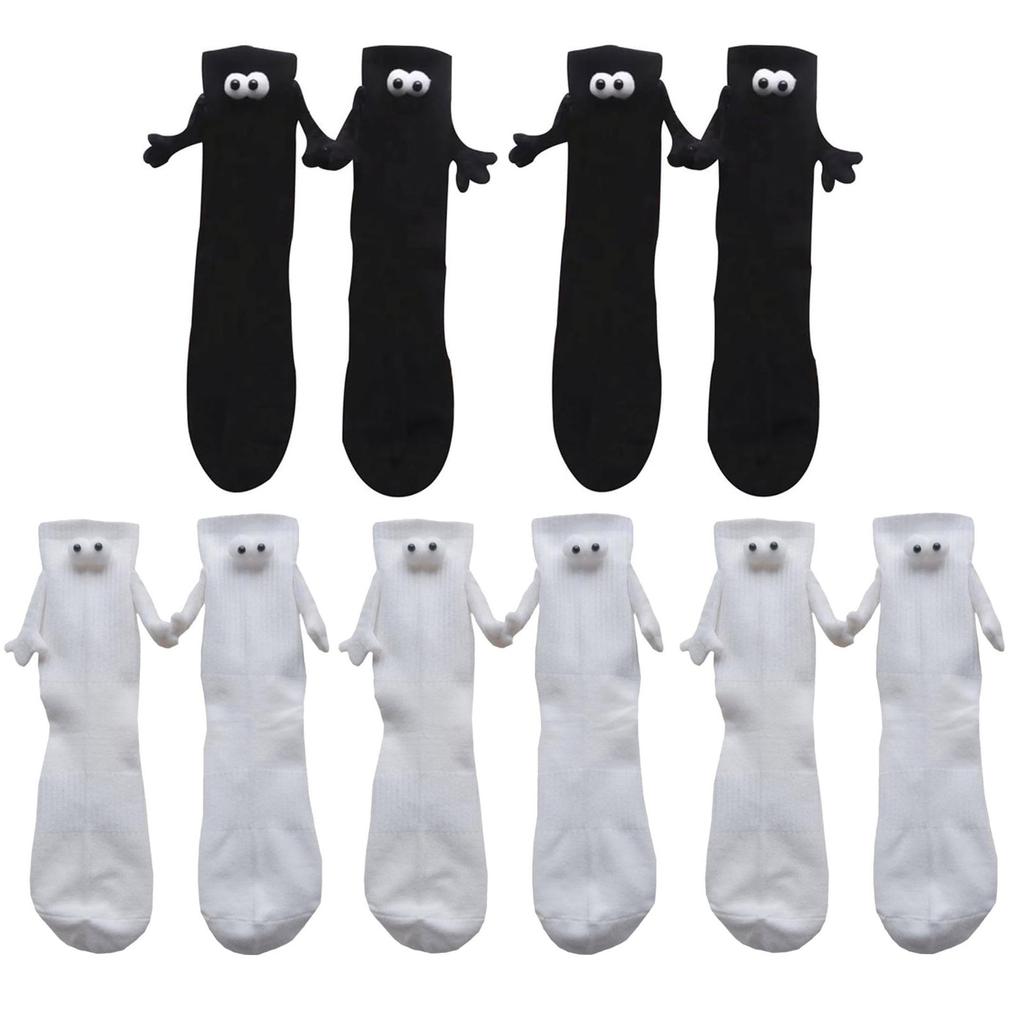 Funny 3D Doll Pair Of Socks Socks For Women Men Unisex Funny Couple Hold Hands Socks For Couple