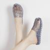 New Jelly Baotou Slippers for Women Fashionable, Hollow Out Breathable Half Tow Home Anti Slip Flat Bottomed Cool Scooter