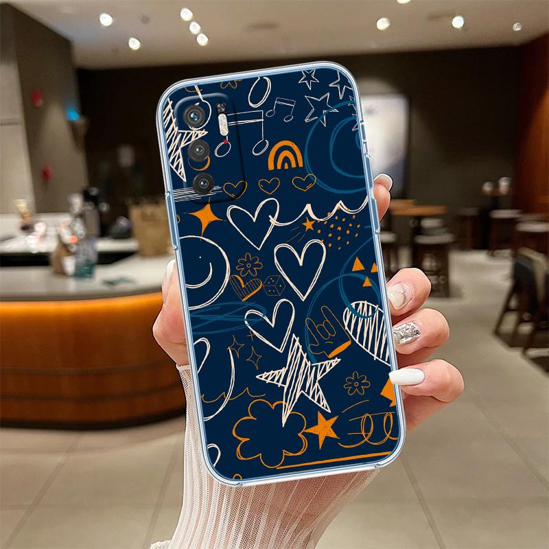 UP17 Calm Heart Transparent Phone Case for Samsung Galaxy A04 A04S A14 A23 A34 A54 M23 M33 M52 M53