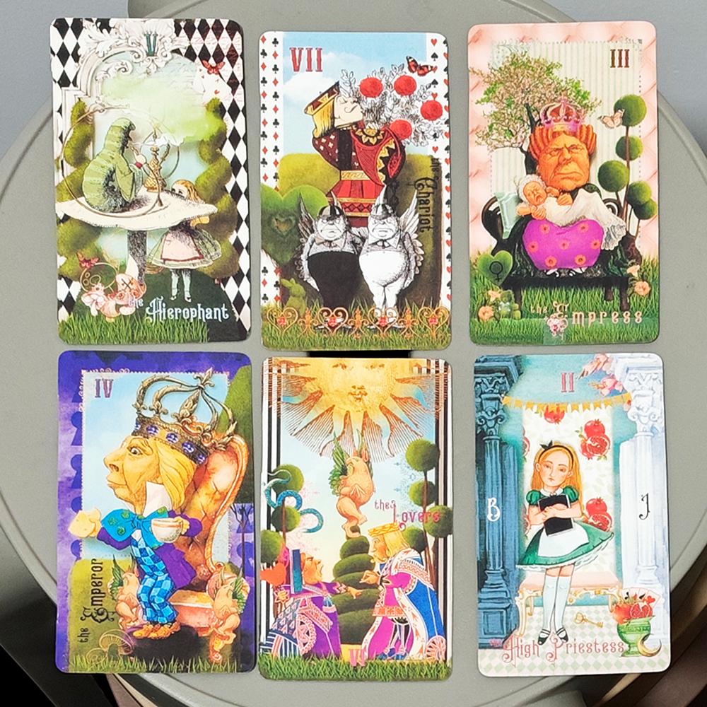 Alice in Tarotland: A Whimsical 78-Card Journey Down The Rabbit Hole 10.3*6cm – Classic Tarot Deck