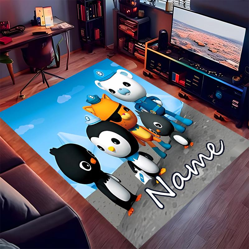 Custom Personalization Octonauts Print Area Rug - Soft, Washable Non-Slip Indoor Mat,Living Room,Home&Office Decorative Rug