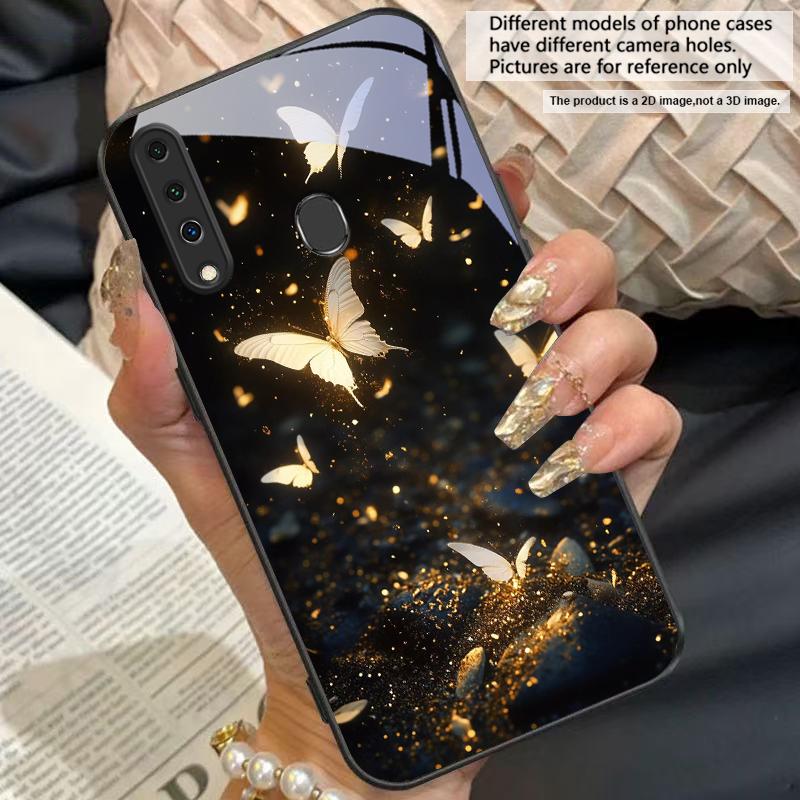 Farfalla misteriosa Per Samsung A20 30 A22 23 24 25 26 31 32 33 A34 35 42 50 51 52 53 54 55 56 70 71 72 73 cover per telefono in vetro