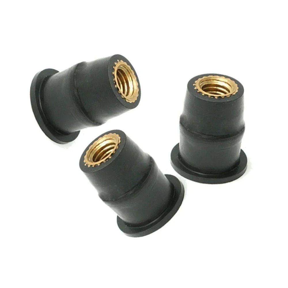 10Pcs Rubber Motorcycle Windscreen Nuts Nut Fastener For Honda For Suzuki For Yamaha For Kawasaki