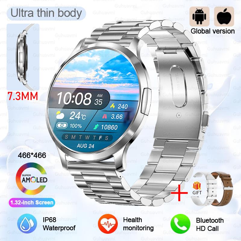 New Bluetooth Call Smart Watch AMOLED Screen Women Health Heart Rate Oximetry Monitor Waterproof Sports Smartwatches Woman