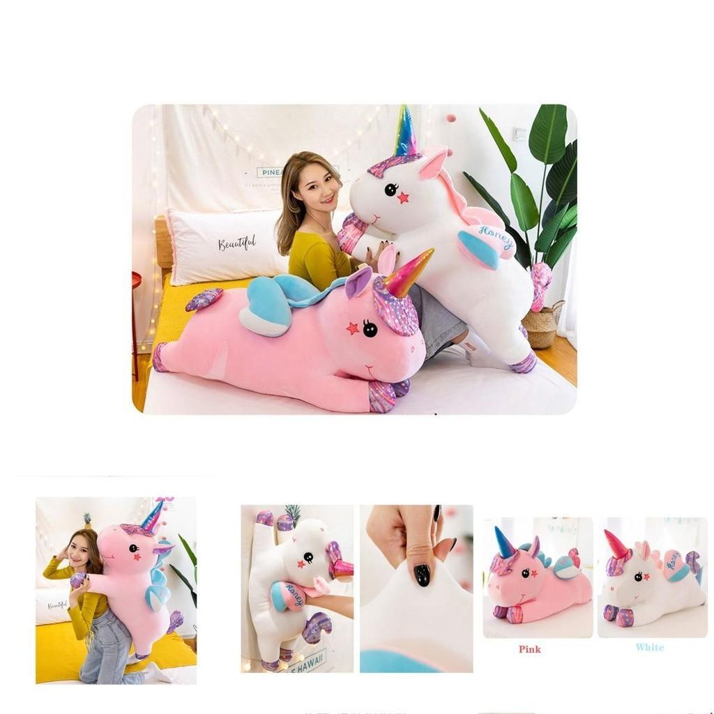 Luxuriously Soft Large Galaxy Unicorn Plush Toy Bed Pillow For Kids And Girls