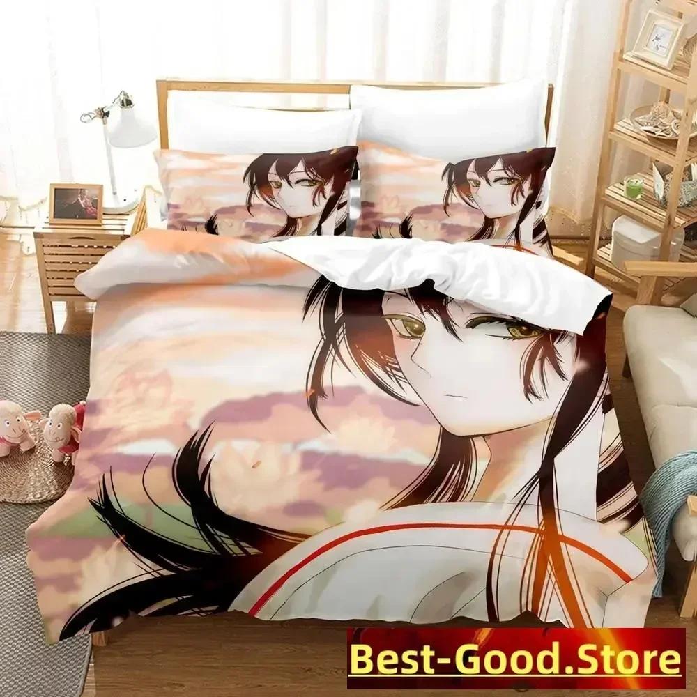 Cool Hell's Paradise Bedding Set Duvet Cover Sheet Printed Bed Set Pillowcase Bed Full Queen King Size Comforter Bedroom