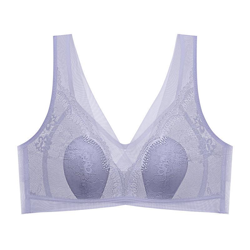 

Новое легкое кислородное нижнее белье с кружевом и кроличьими ушками, красивое дышащее собирающее бюстье с открытой спиной, легкое и освежающее, без косточек M