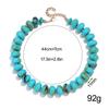 Bohemian Resin Abacus Flat Beads Choker Necklace for Women Retro Trendy Marble Blue Acrylic Necklaces Summer Beach Jewelry Gift