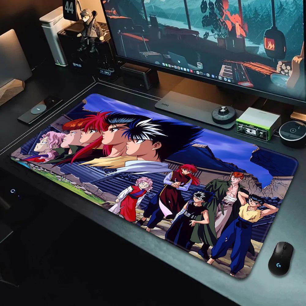 YuYu Hakusho Mousepad HD Printing Computer Gamers Locking Edge Nonslip Mouse Pad XXLxcm Keyboard PC Desk Pad