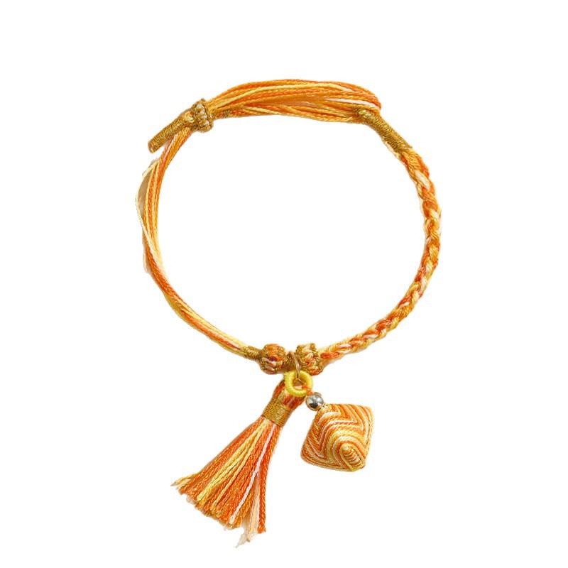Handmade Dragon Boat Festival Bracelet: Five-Color Woven Rope with Zongzi Tassel – Ornament for Kids & Adults, Perfect Festival Gift
