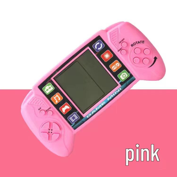 Nostalgic Retro Russian Tetris Handheld Game Console with Large Screen for Children's Play.