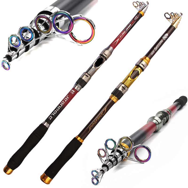 Telescopic Fishing Rod 2.1//2.4//2.7//3.0//3.6m High Quality Carbon Fiber Sea Carp
