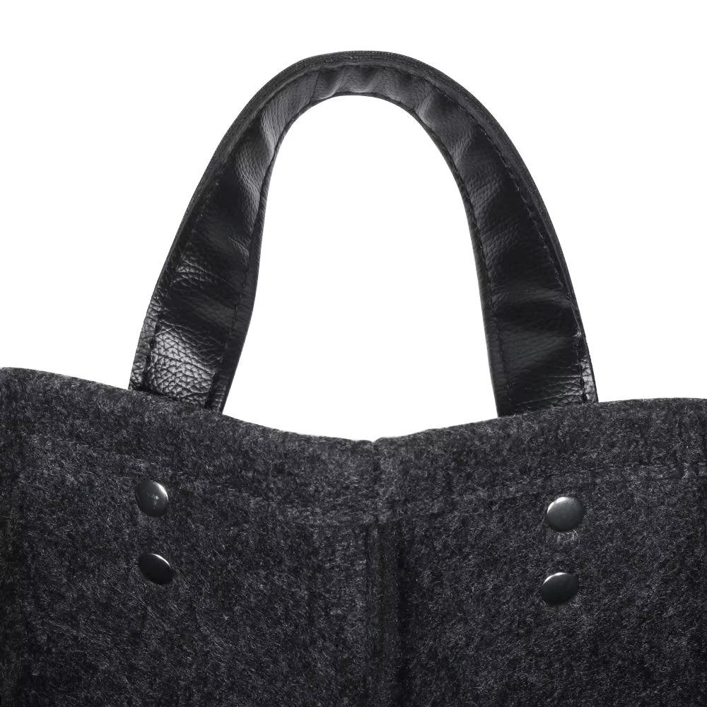 Felt Dirty Clothes Hamper Foldable Toys Holder Container Cloth Bag Dirty Clothes Bin  Living Room