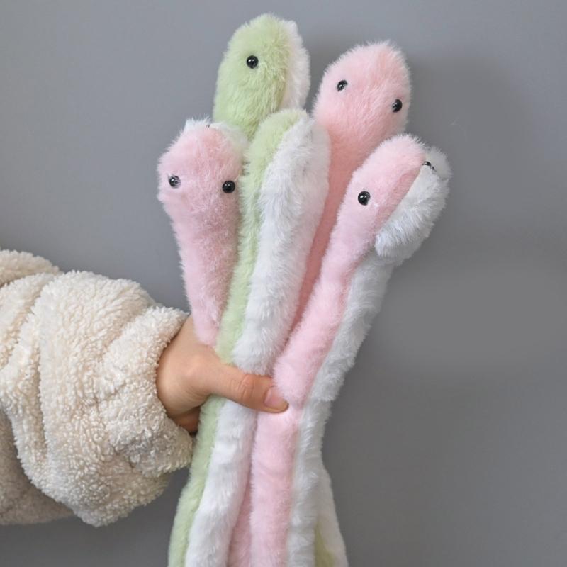 Snake Year Mascots Plushie Stuffed Animal Plush Toy Zodiacs Snake Plush Dolls Little Snake Ornament for Home Decorations