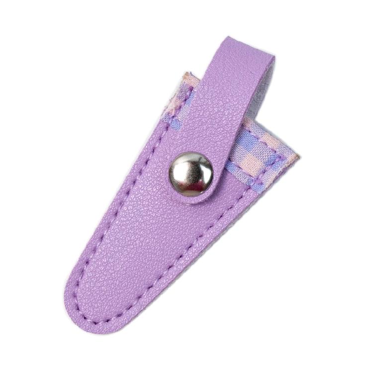 PU Leather Scissors Sleeve Scissors Protect Cover Color Lattice Scissors Sheath