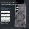 Luxury Matte Frameless Carbon Fibre Wireless Charging Magnetic For Magsafe Case For Samsung Galaxy S25 S24 S23 Plus Ultra Cover