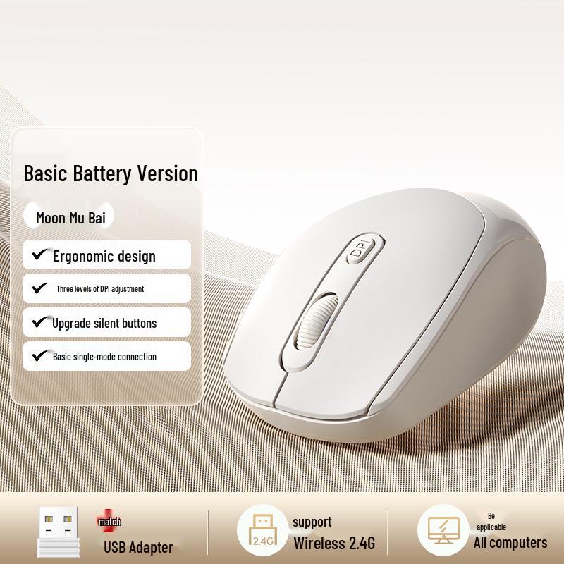 Bluetooth Wireless Dual-Mode Silent Mouse for Lenovo, Asus, HP, Dell Laptops