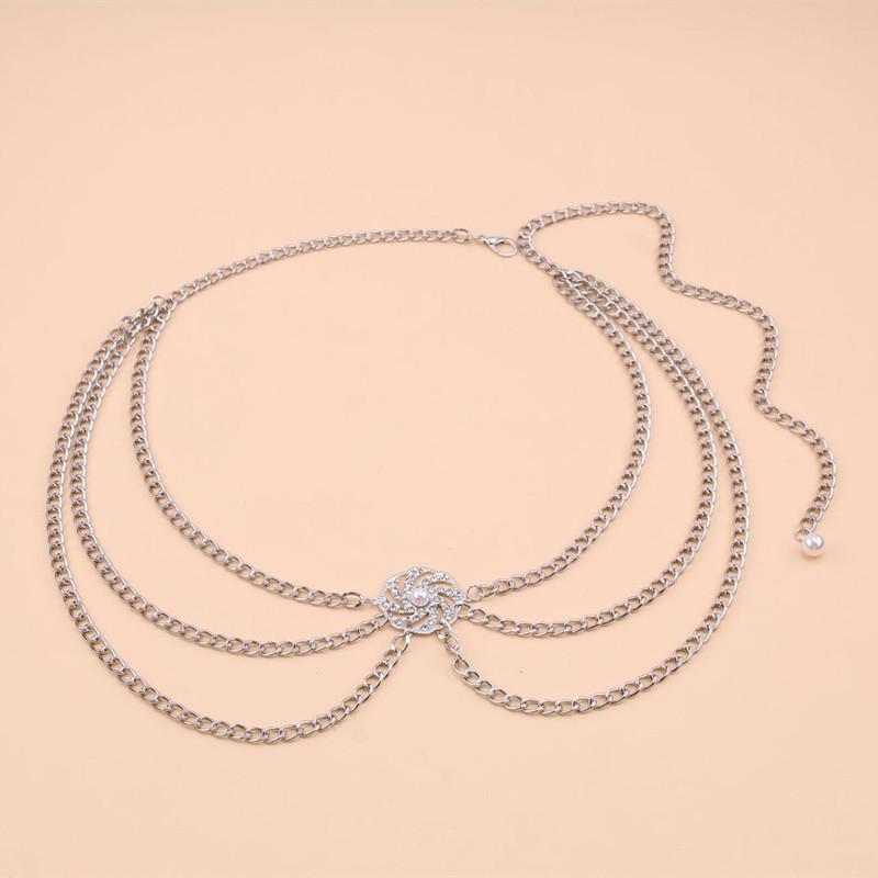 Sexy Gold Color Crystal Waistband Adjustable Length Chain Waist Chain for Women Boho Belt Body Jewelry Summer Bikini Accessories