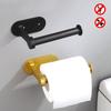 Porte-papier toilette adhésif pour cuisine salle de bain aluminium or mat noir argenté support papier WC étagère