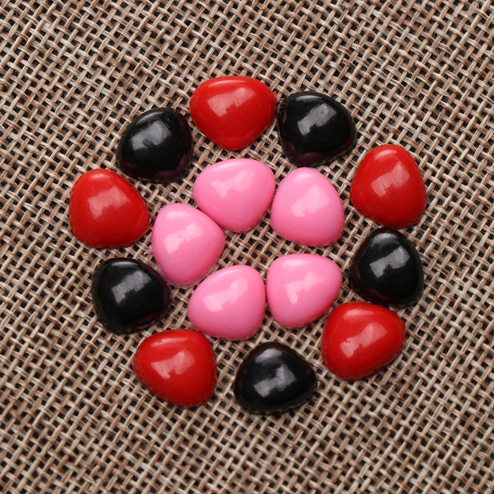100Pcs Doll Plastic Triangle Nose Bear Buttons Safety Parts DIY Tool Doll Noses Craft Dolls Accessories Toys Black Red Pink