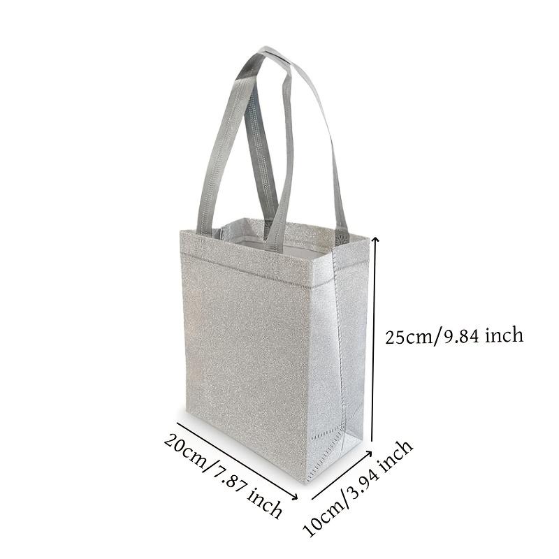 6pcs/set,20*25*10cm,7.87*9.84*3.94 Inches,reusable,small Gift Bags with Handles,glitter,suitable for Birthday,bridesmaid,party Gifts,grocery Shopping