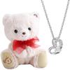 [Petit Lou] Tete Bear & Heart Necklace 12cm 4S Size (October Normal)