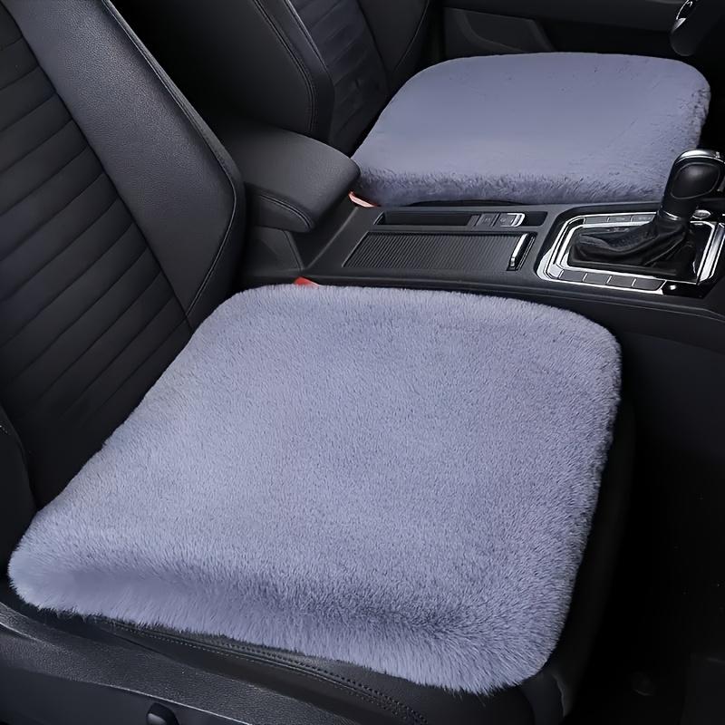1pc Car Plush Seat Cover - Washable & Removable All-Season Comfort Cushion for Office Chairs & Cars, Car Seat Cushion, Vehicle Interior Accessory