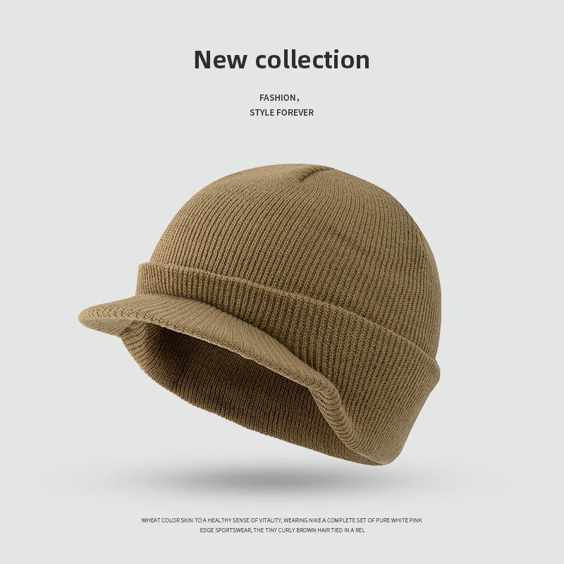 

Army Style Cap Military Winter Warm Knitted Hat Thick Beanie Fashion Baseball Caps for Men Women GZW хакі