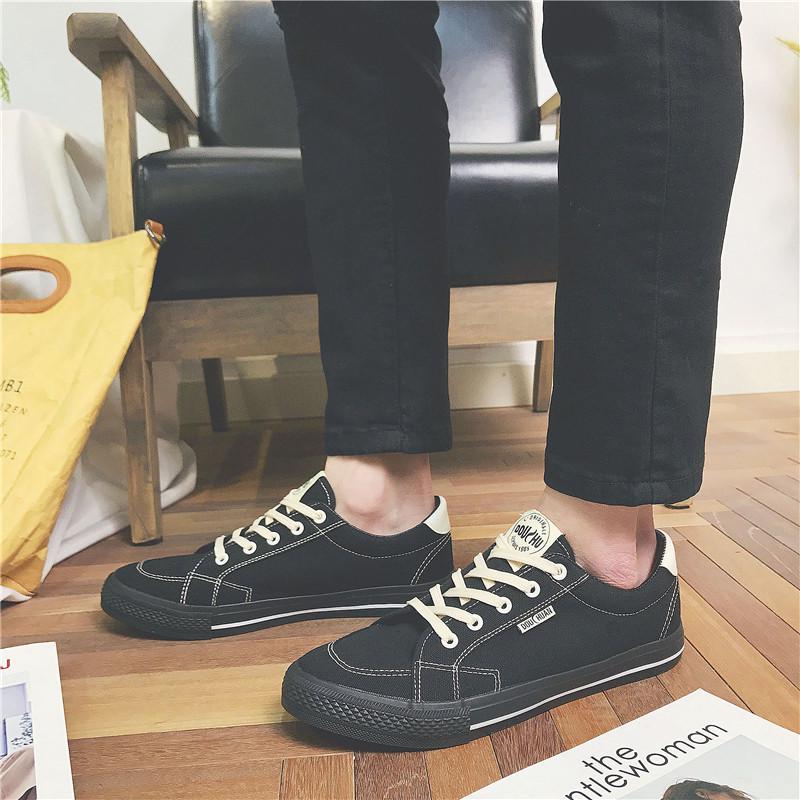 

Весна и осень Новые парусиновые туфли в стиле Port Style для студентов Корейская мужская обувь Трендовая повседневная обувь Кроссовки для студентов 44