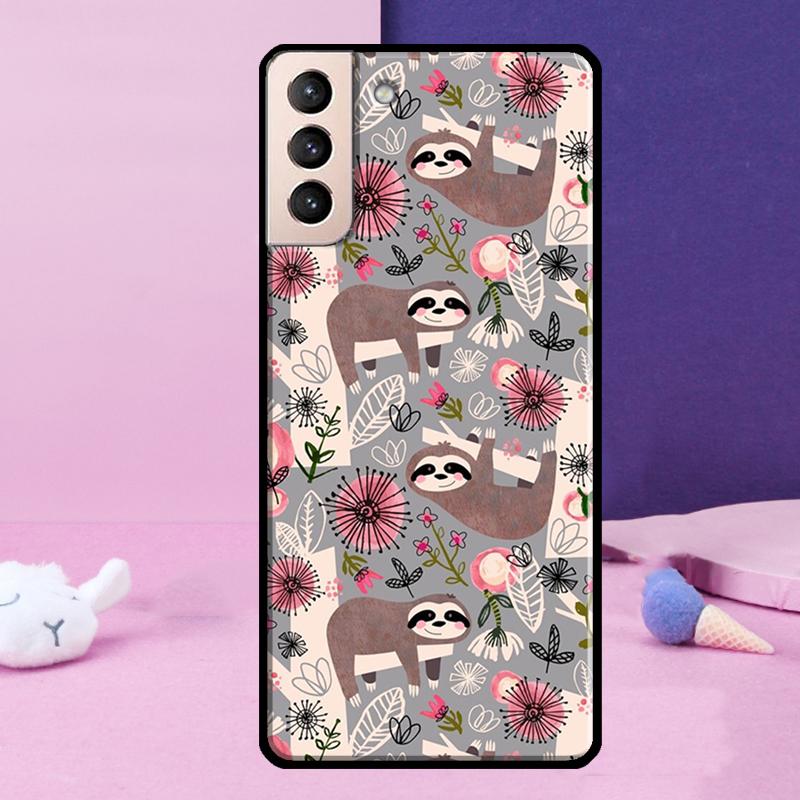 Sloth Cute Animal Phone Case For Samsung Galaxy S25 S24 Ultra S9 S10 S20 S21 S22 Plus S23 FE S24 FE Cover