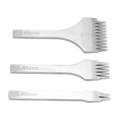 3 Stück Handarbeit Leder PrO Stich 2.73.03.383.85mm Leder Meißel Lochwerkzeug(3.85mm)