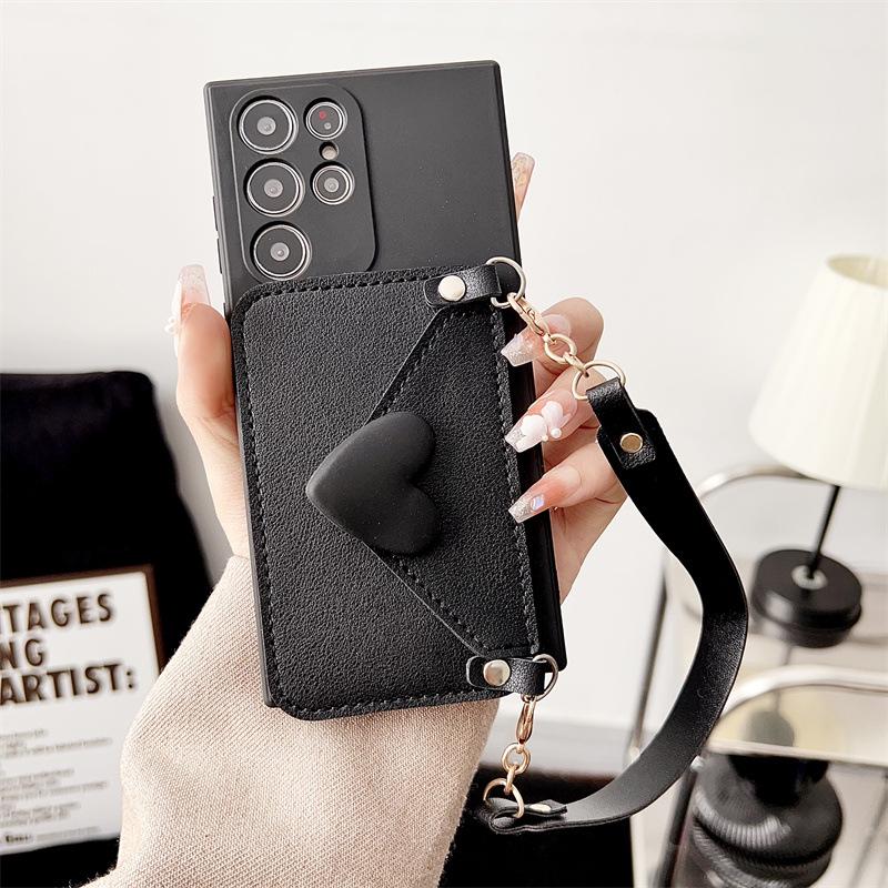 

Кожаный чехол-картхолдер с цепочкой для Samsung S22FE/S21 Ultra/S52 - Дизайн Modern Love Samsung A23 5G