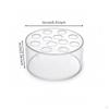 Flower Arranger Transparent Cylinder Holder with Perforated Plate Cylindrical Floral Stem for