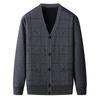Maglione Cardigan da Uomo Caldo per Anziani Plus Velluto Spesso Giacca Maglione Ampio Taglia Grande
