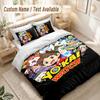 Yo Kai Watch Bedding Set, 1 Duvet Cover & 2 Pillowcases Soft Comfortable Bedroom Home Textile Decor