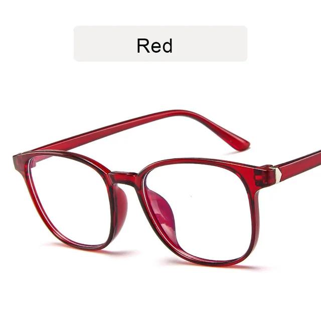 Frame Women Anti-blue Light Transparent Clear Pink Plastic Plain Glasses Retro Mens Glasses Frame Fashion Computer Eyeglasses