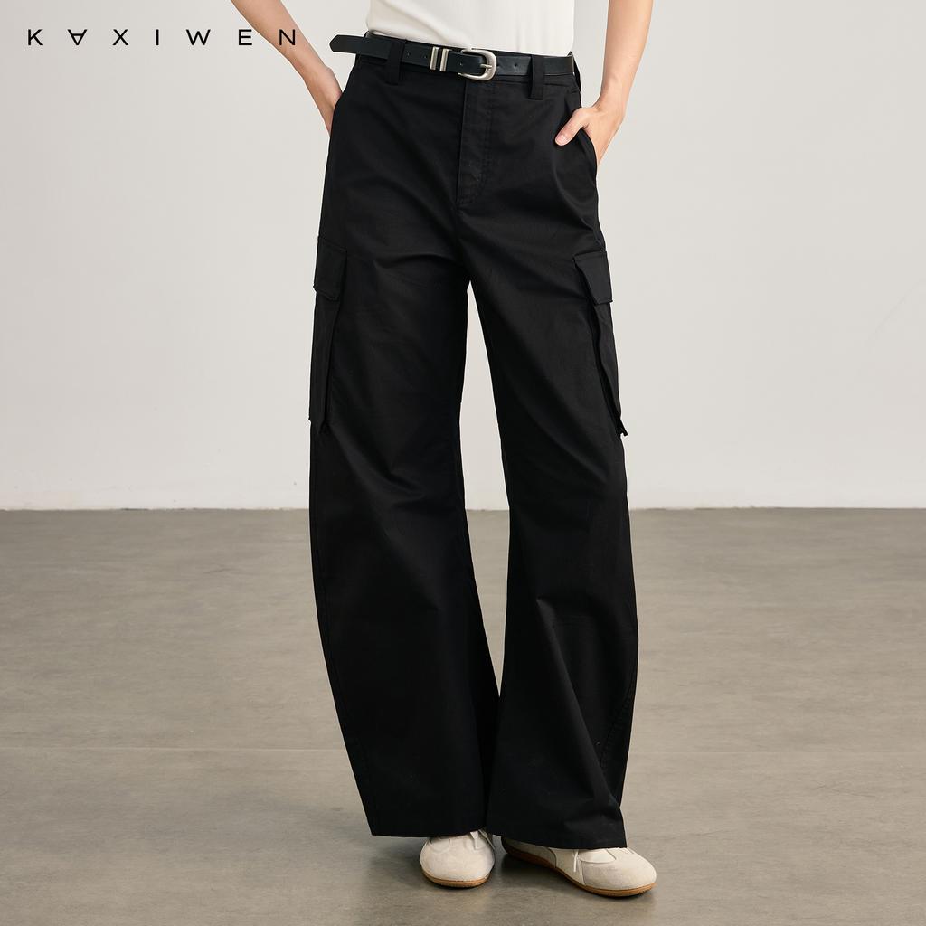 Qianwen American style workwear pants 2026 spring new casual loose multi pocket practical cotton pants