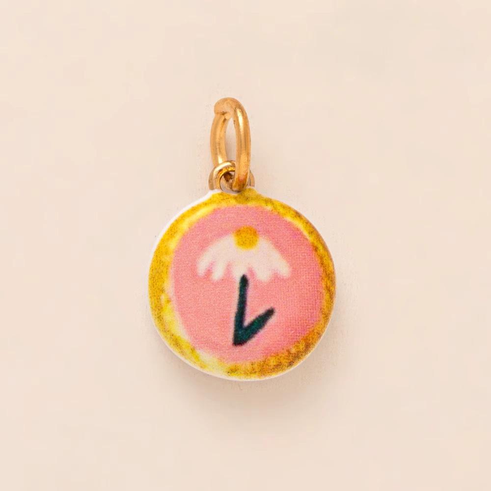 Flower Series Necklace Pendant Colorful Hand-Drawn Necklace Making Connector  Charms Making