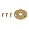 Guitar   Socket Plate Round Metal Input Output Cover Replacement Hardware for Bass with Mounting Screws