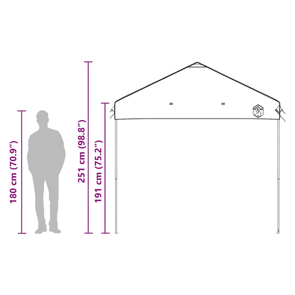 Pop Up Gazebo Tent Green 290 X 290 X 251 Cm Fabric