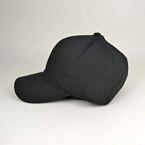 FLEXFIT Flexfit Twill Keps Hatt för Män och Kvinnor Djup Djup (Svart/Svart)