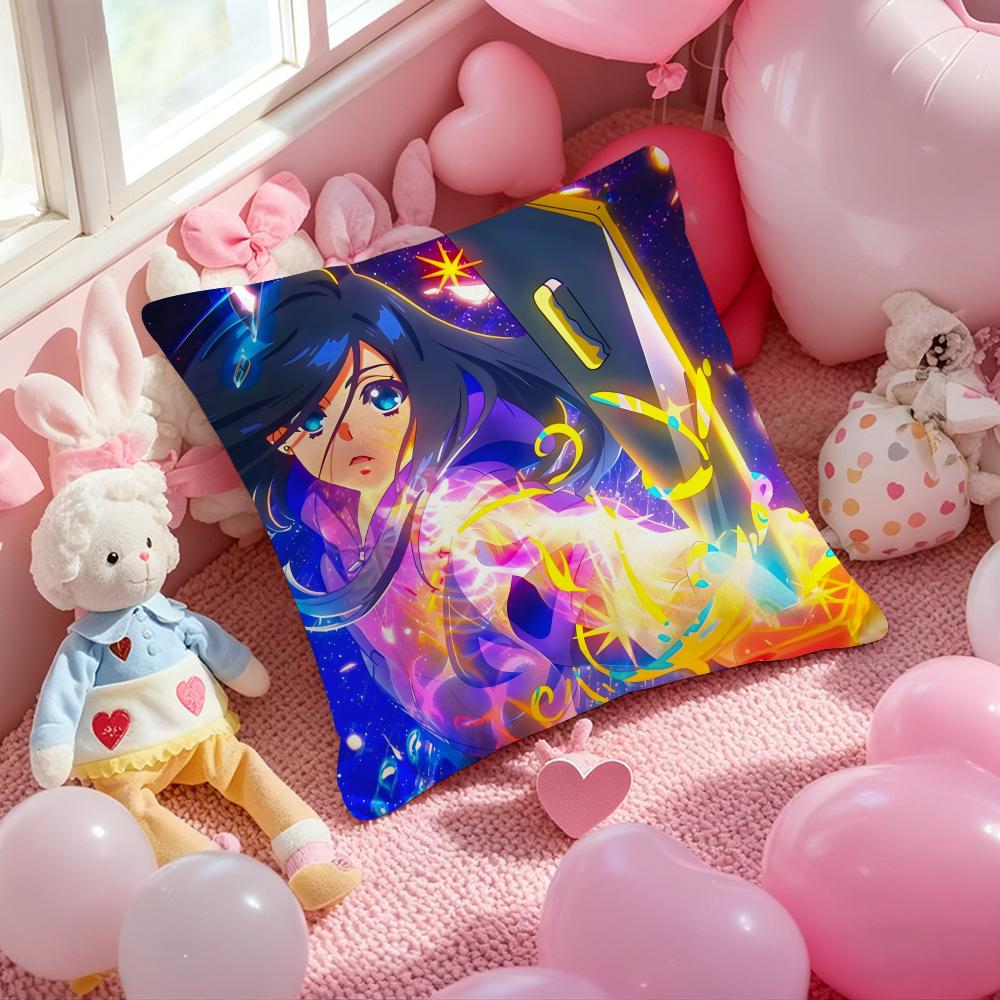 Z-ZENSHU Anime Cushion Cover Pattern Printed Pillowcase for Living Room Sofa Cushion Cover & Bedroom Decor