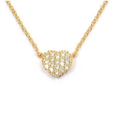 [L4353] - Gold-Plated 'Love' White Gold Necklace - 8 Mm
