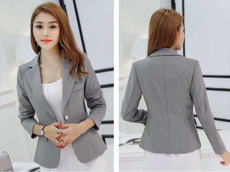 Caidaifei 2025 Spring/Summer Women's Slim Fit Solid Color Korean Style Blazer