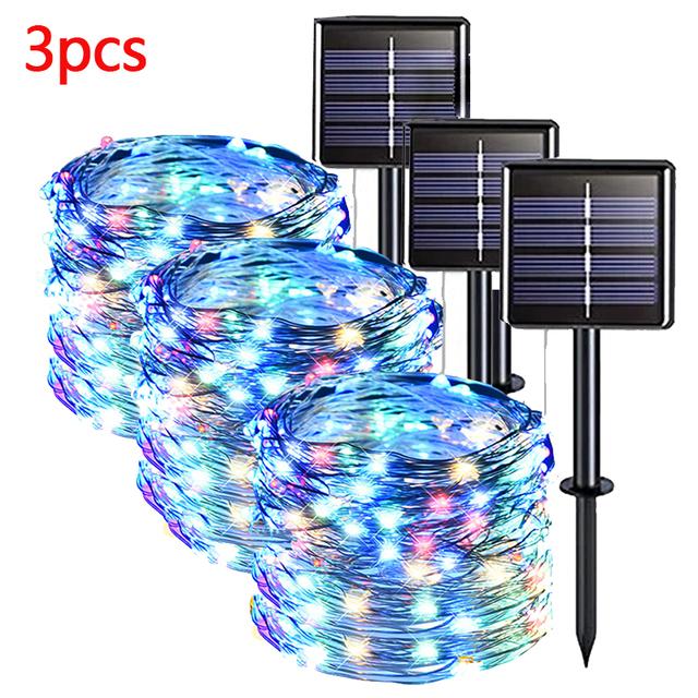 42M400Leds Solar LED Licht Außen Lichterkette Garten Solar Lichterkette Wasserdicht Weihnachts Gartendekoration Außen
