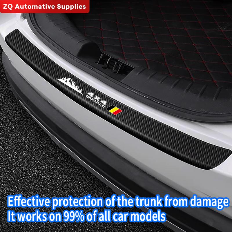 4x4 Car Door Sill Trunk Protector Stickers for Toyota Tacoma TRD 4Runner Tundra Rav4 Highlander Carbon Fibre TRD Offroad Decals