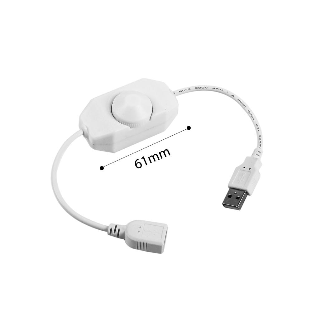 DC5V Dimmable USB Knob Manual LED Dimmer Touch Switch for LED Strip Light 1 Channel Brightness Adjust Switch Controller