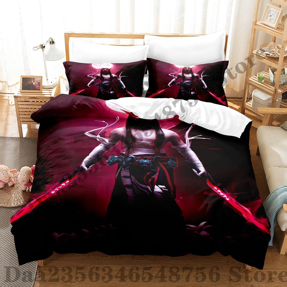 Game The Unforgotten Yone Bedding Set Single Twin Full Queen King Size Bed Set Adult Kid Bedroom Duvetcover Sets Bed Sheet Set