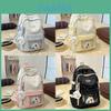 Nylon Casual Backpack For Middle School Students With Star Print Design And Geometric Pattern For School Use