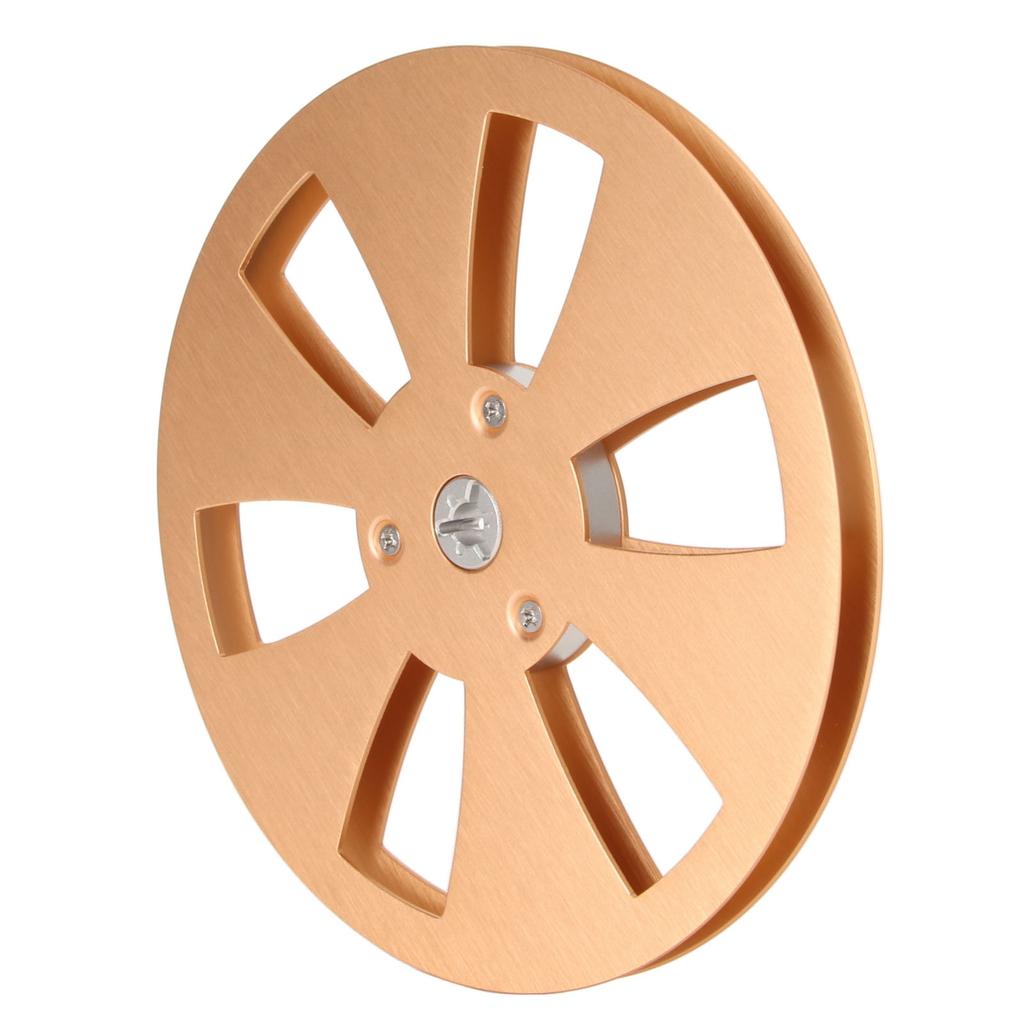 1 4 7 Inch Empty Reel 6 Hole Aluminum Alloy Open Reel Sound Tape Empty Reel Opening Machine Part Gold